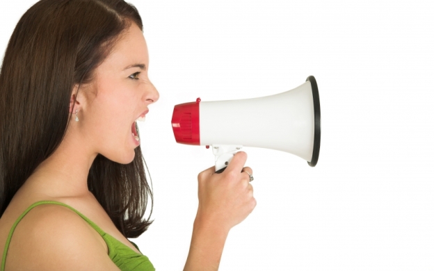 megaphone girl megaphone girl