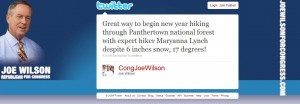 joe wilson hiker tweet