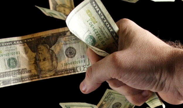 grabbing money grabbing money