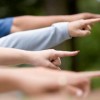 pointing fingers pointing fingers