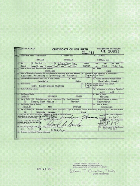 Obama Birth Certificate