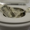 money in toilet money in toilet