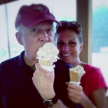 eckstrom and payne ice cream in the rain
