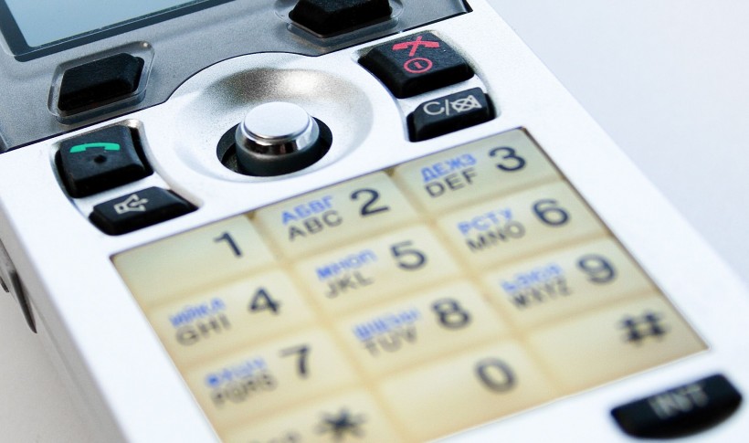 Telephone handset, shallow focus